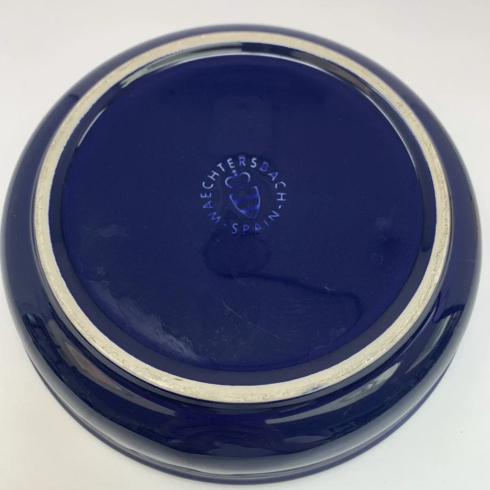 WAECHTERSBACH Germany Cobalt Blue Individual Pasta Bowl Retired, Solid Colors
